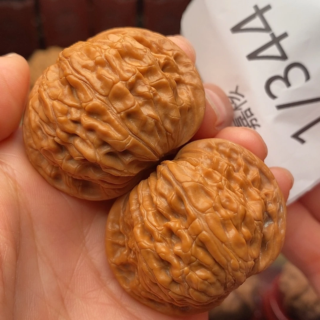 半***伤把件文玩核桃41磨盘