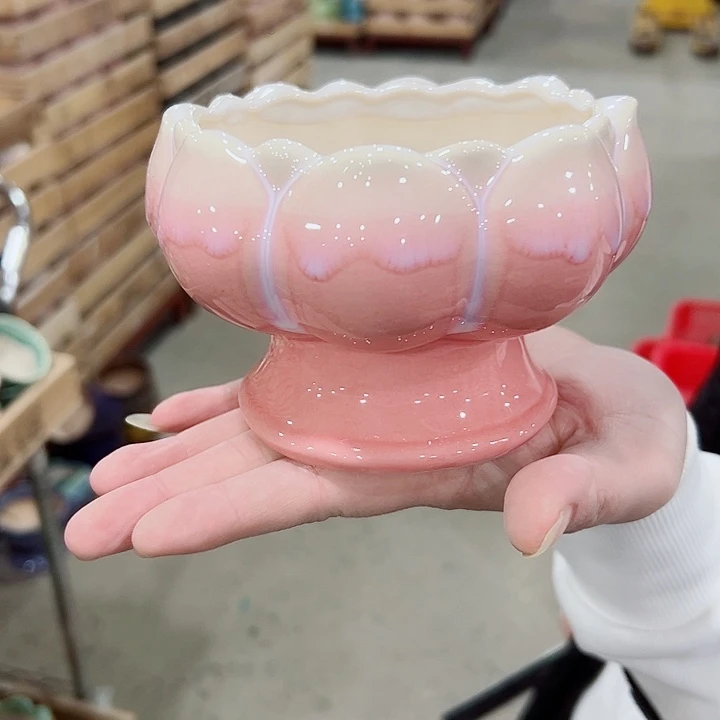 有孔.凑满10元发货多肉陶瓷花盆！