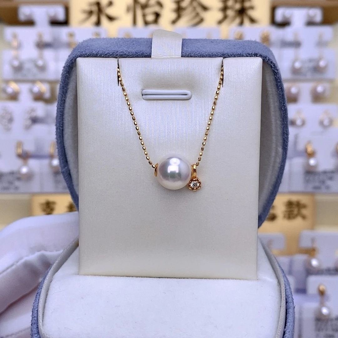 海水珍珠18K金镶嵌套链