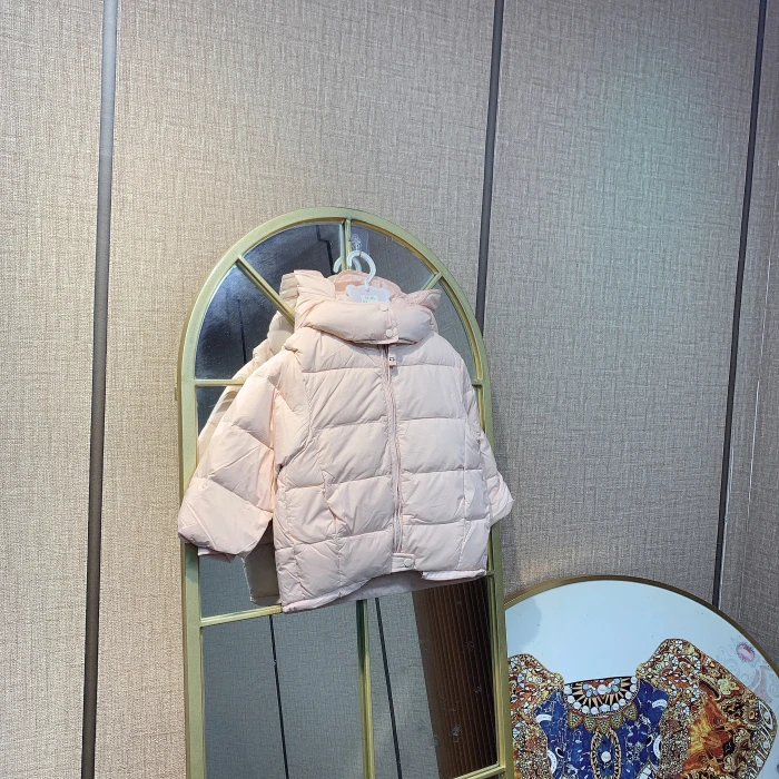 AB653     宝宝粉色防寒上衣外套    冬款