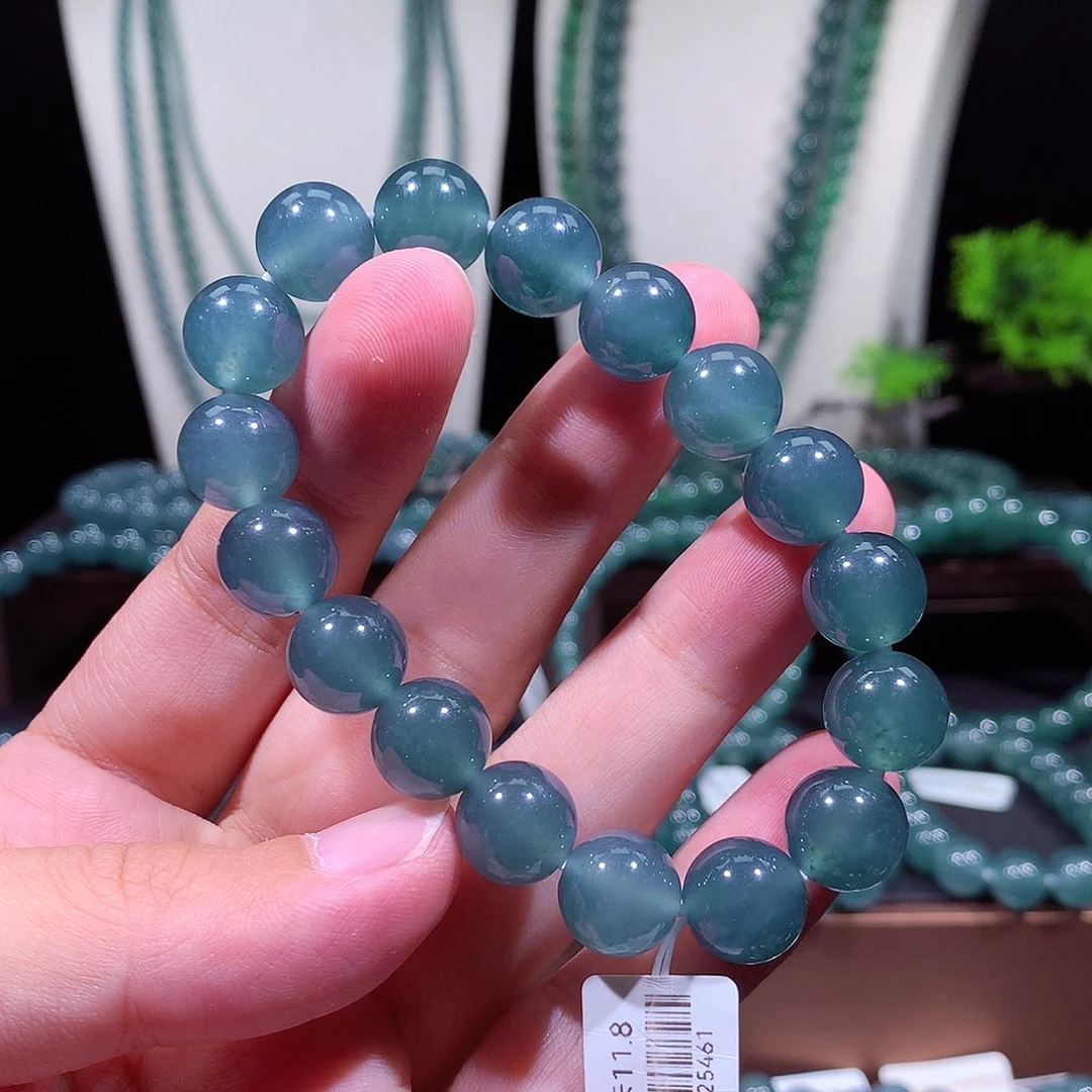 翡翠未镶嵌手链天然a货翡翠手串11.8