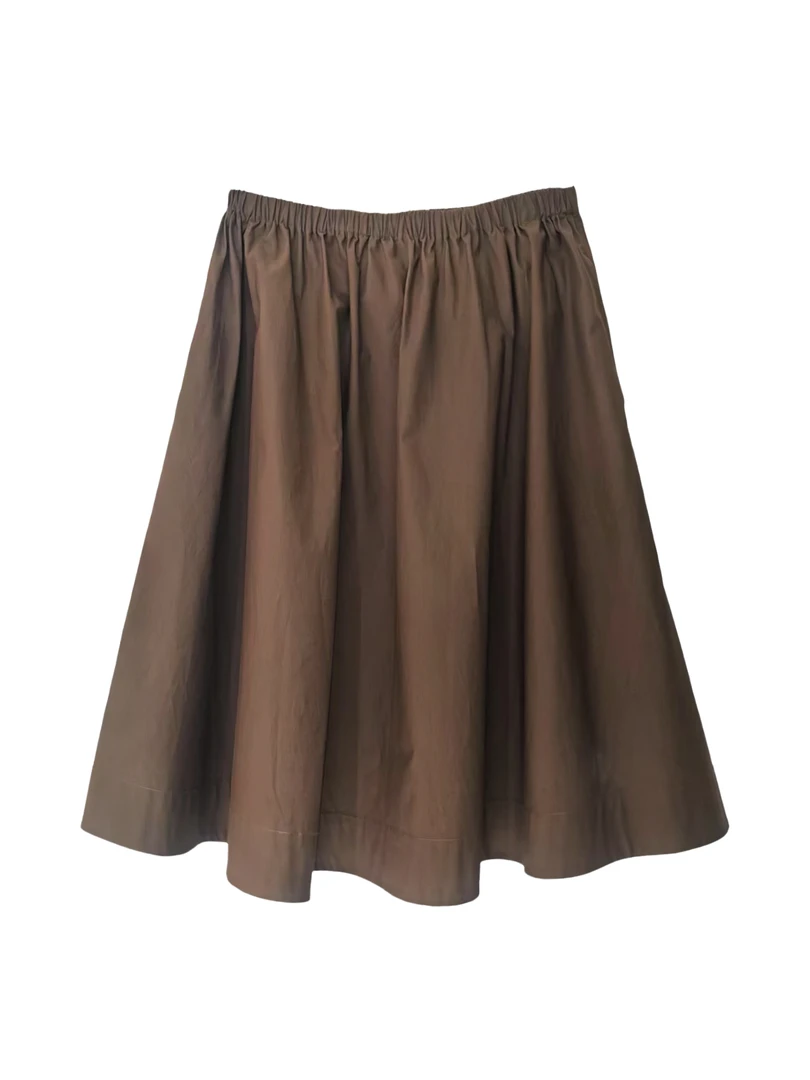 UWQ2506037纯棉舒适设计师休闲百搭经典半裙时尚夏季复古减龄