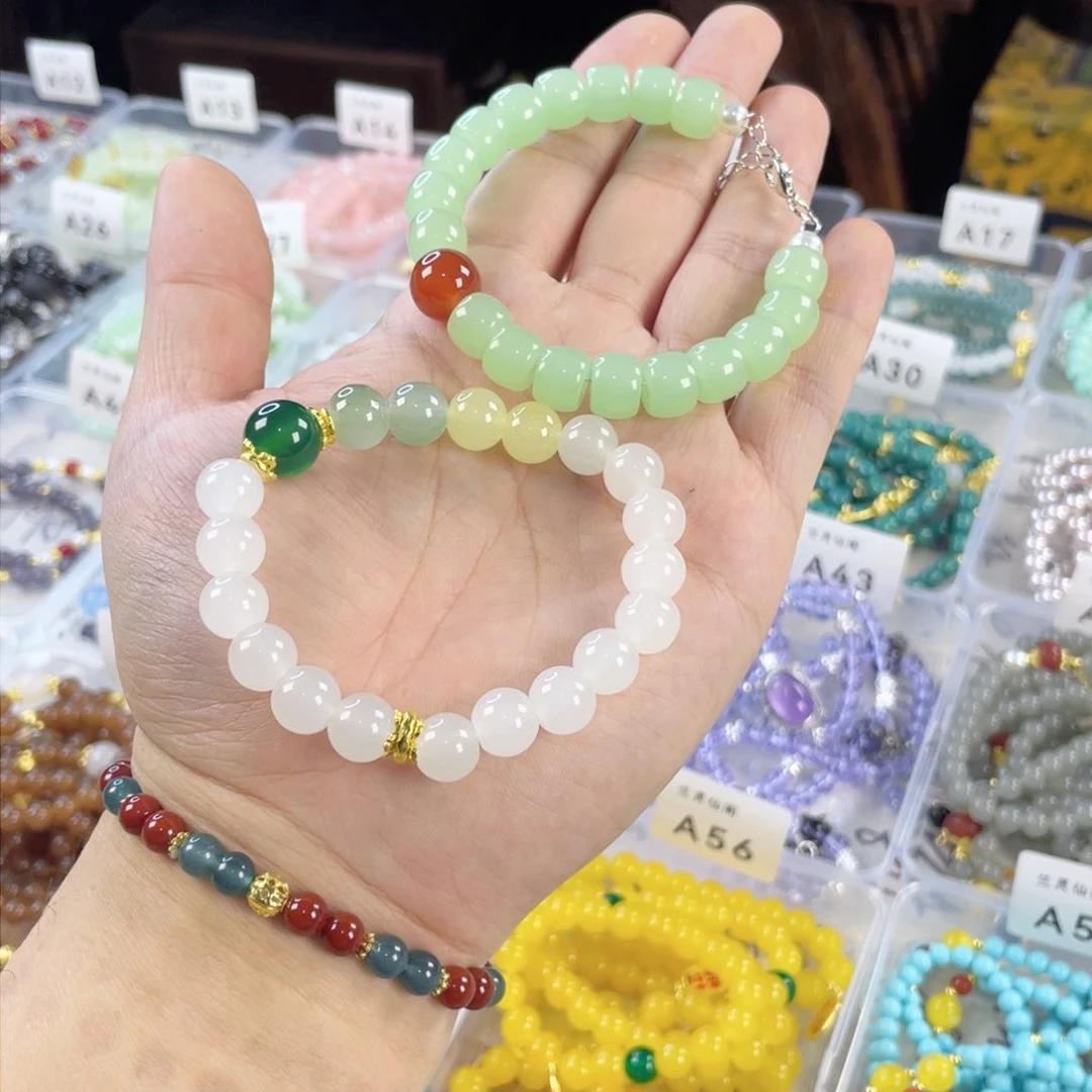 和田玉手饰银S925镀金镶嵌