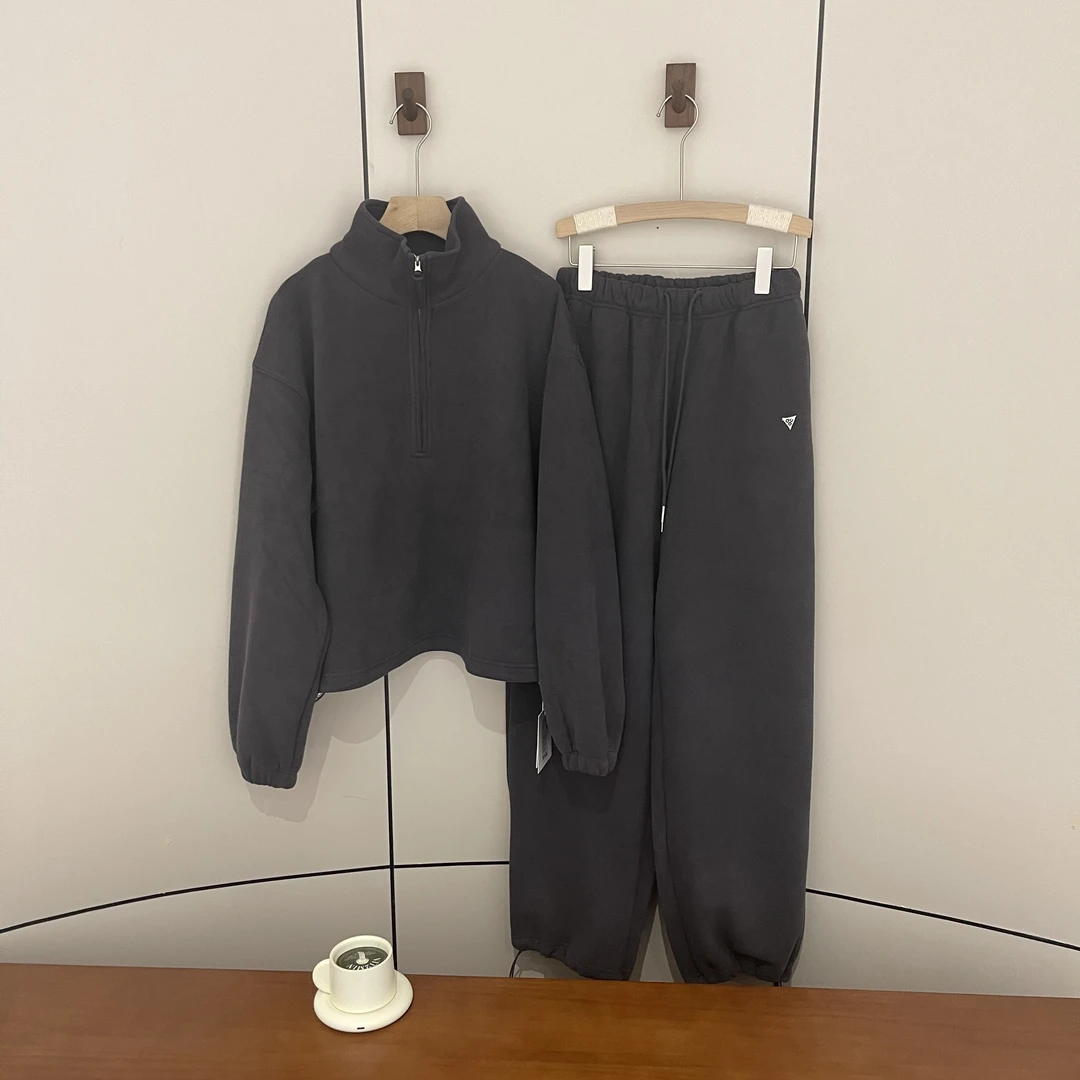 FUJIA STYLE新款气质休闲韩版简约立领时尚套装T759