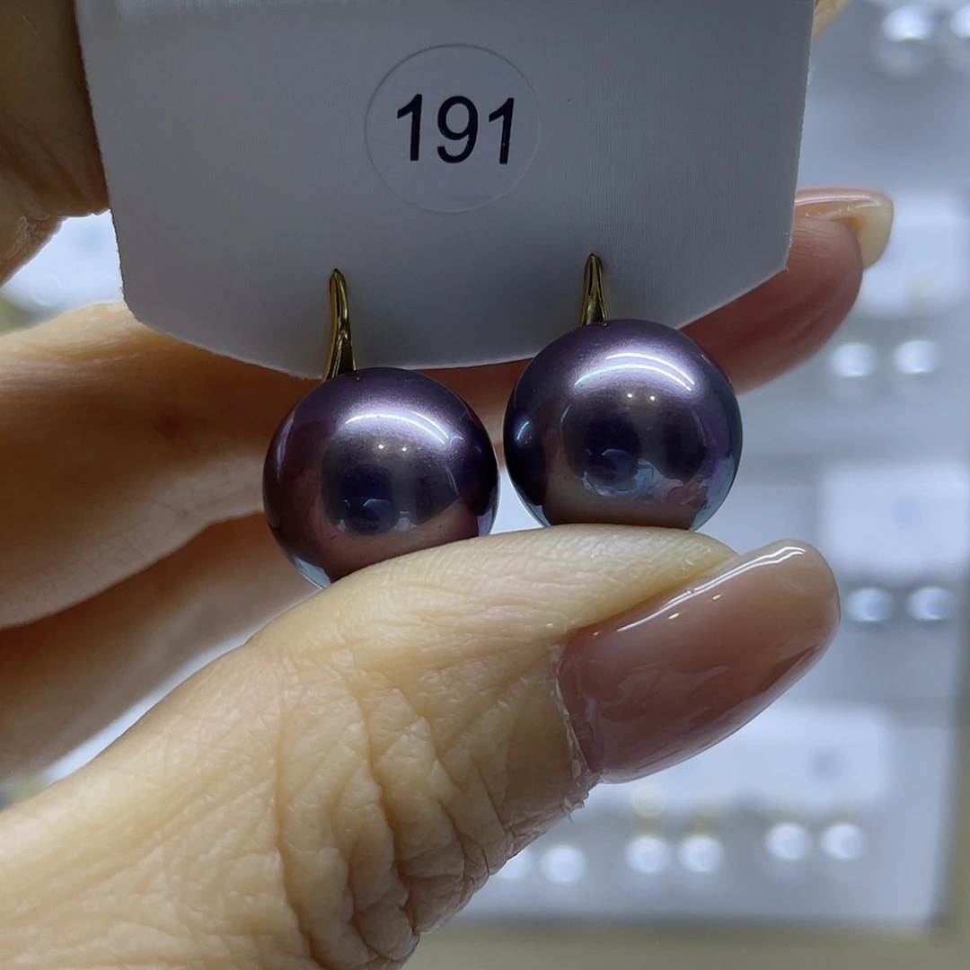 淡水珍珠耳饰银S925镶嵌