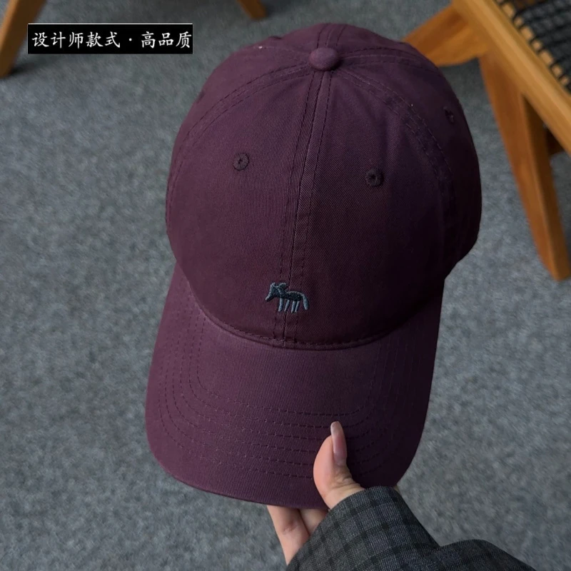 2025新款刺绣小狐狸棒球帽运动男女加深宽檐显脸小遮阳透气鸭舌帽