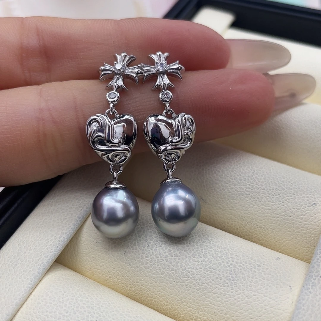 海水珍珠银S925镶嵌颈饰