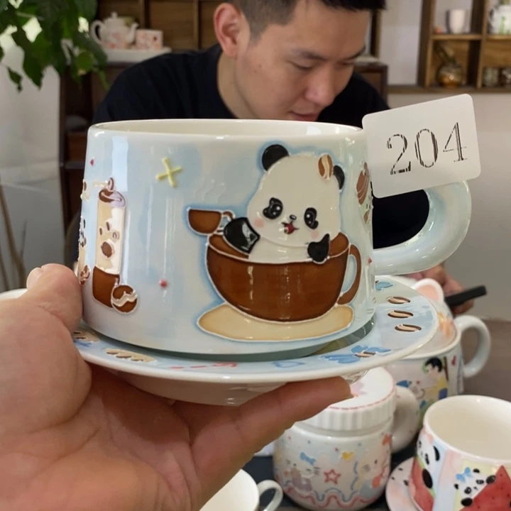 瓷片景德镇釉下彩手绘