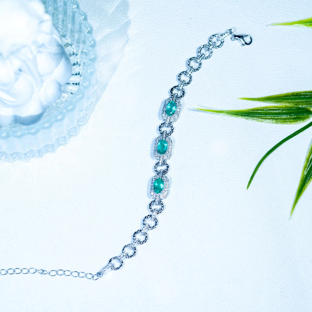 50924-YGCP4祖母绿手链4*6