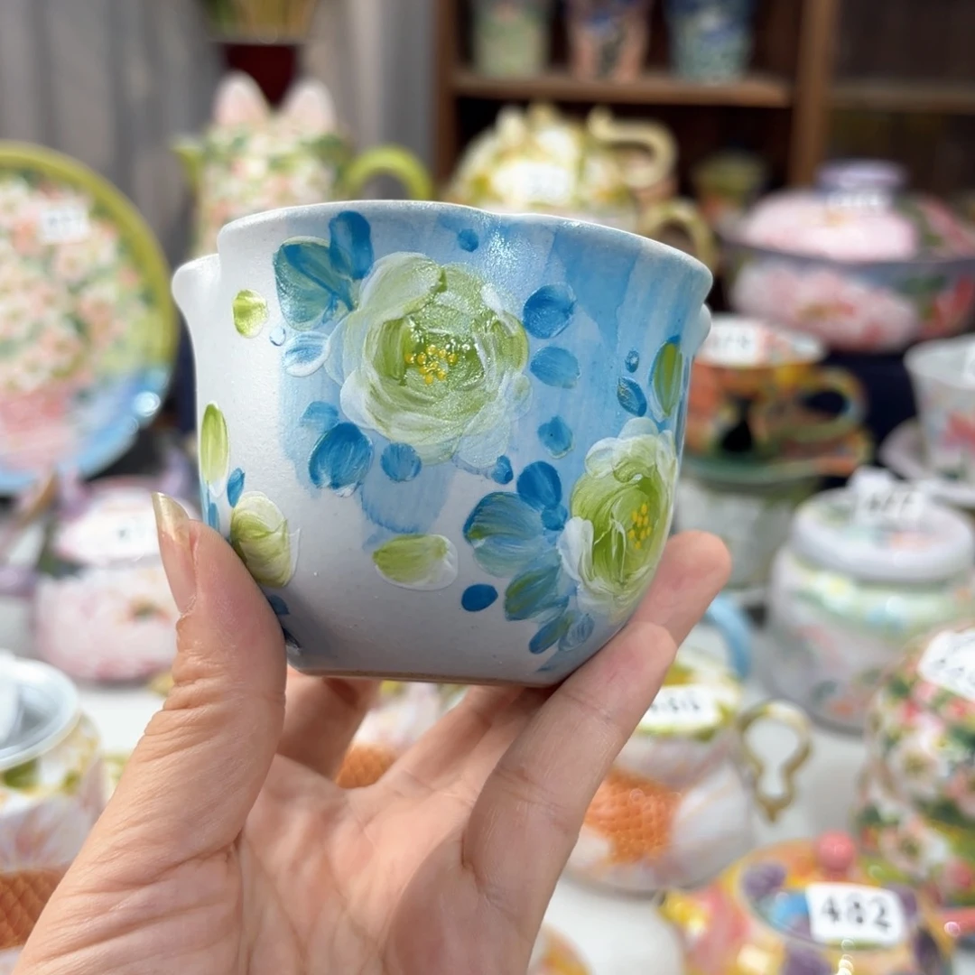 景德镇手绘高温釉下彩陶瓷茶具