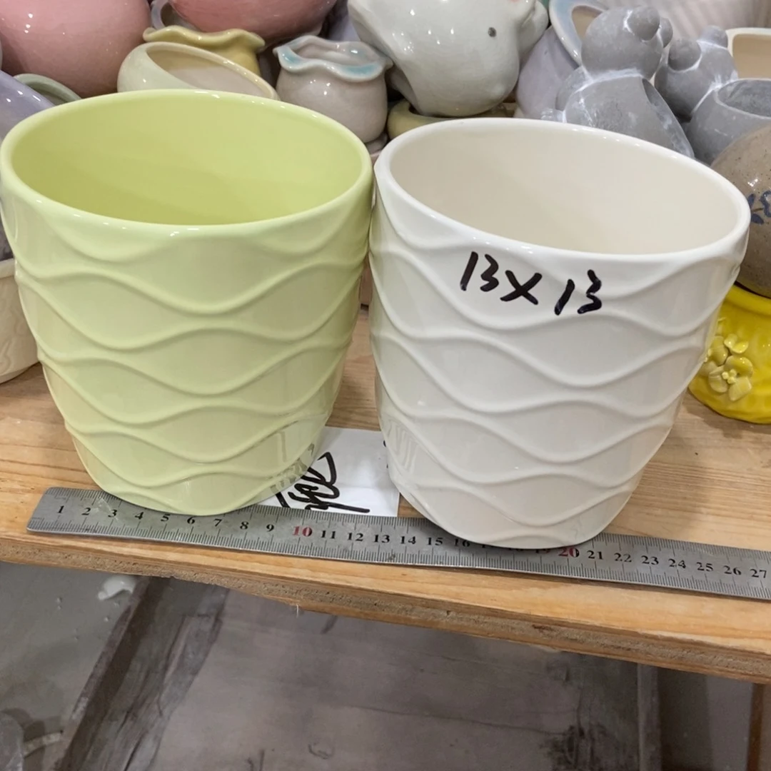 红陶高温陶瓷花盆