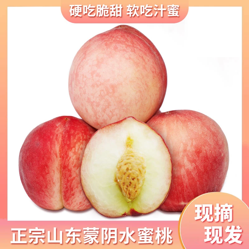 三冬四夏【京东包邮】批发蒙阴正宗水蜜桃新鲜桃子水果毛桃脆甜
