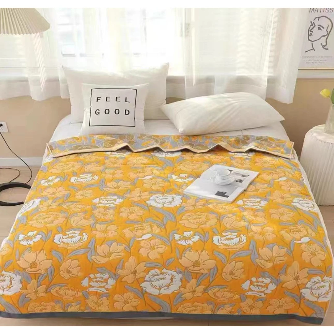 【品质严选】花仙子150*200A类全棉 多功 八层毯子-柔软毛毯-盖毯