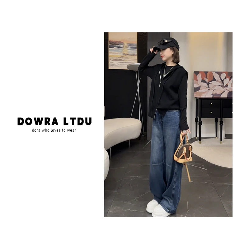朵拉【闲暇时光】2025年秋季新款纯色连帽百搭马甲外套女102-253601