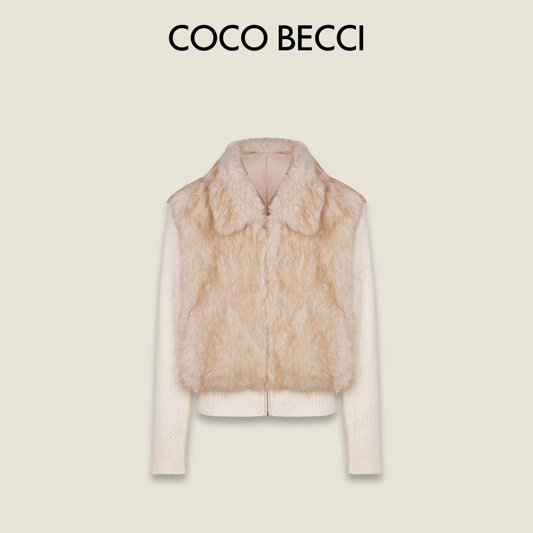 COCO BECCI-Sport系列【悉尼冬日】针织拼接假两件外套CFQMMD100195