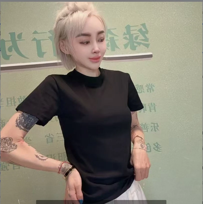 潮流款1527款净版黑色短袖