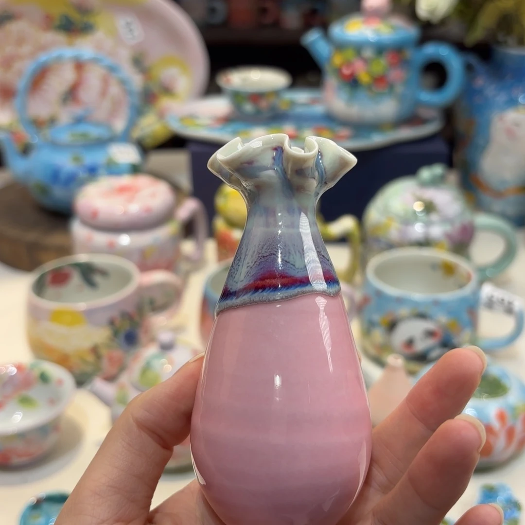 景德镇手绘高温釉下彩陶瓷茶具