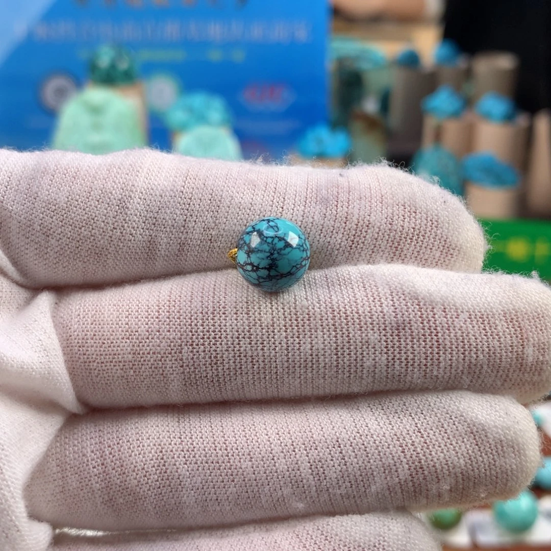 绿松石未镶嵌珠宝奇石9.8mm