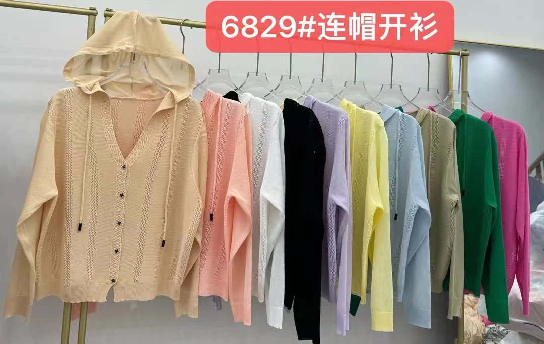 夏季女毛针织衫欧风微透针织开衫长袖女装幂式穿搭