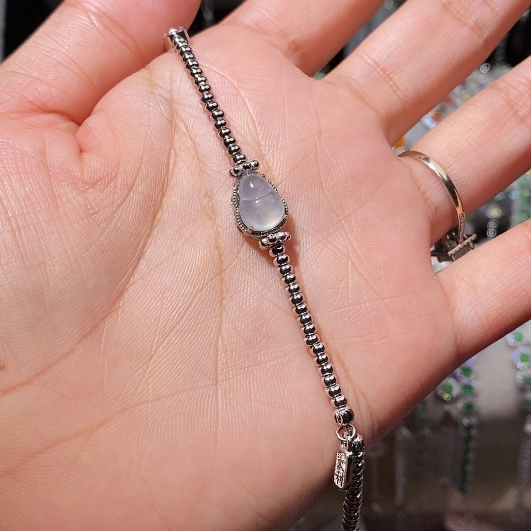 翡翠银S925镶嵌手链