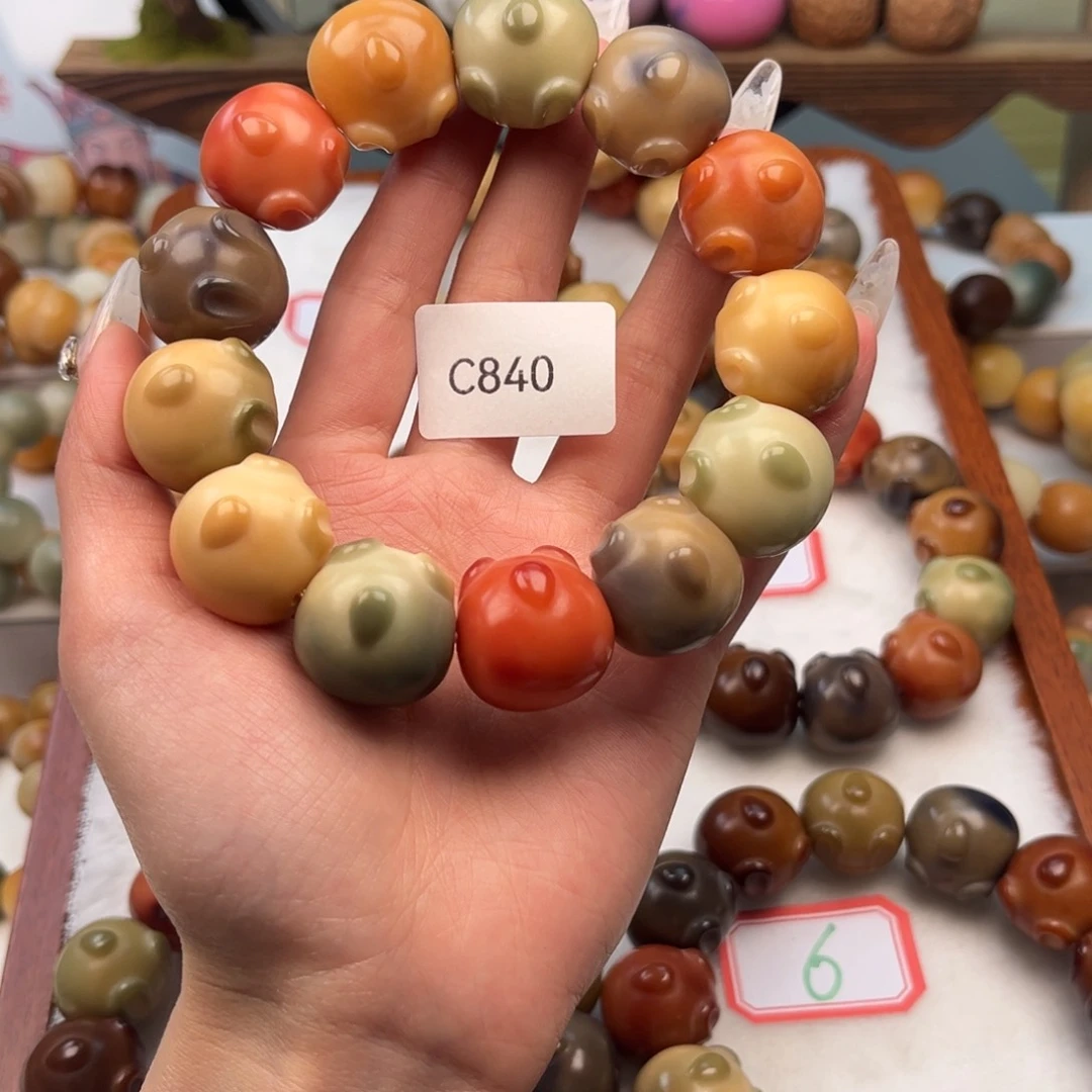 菩提根/象牙果手串萌*爱21mm通货兔子一串c840