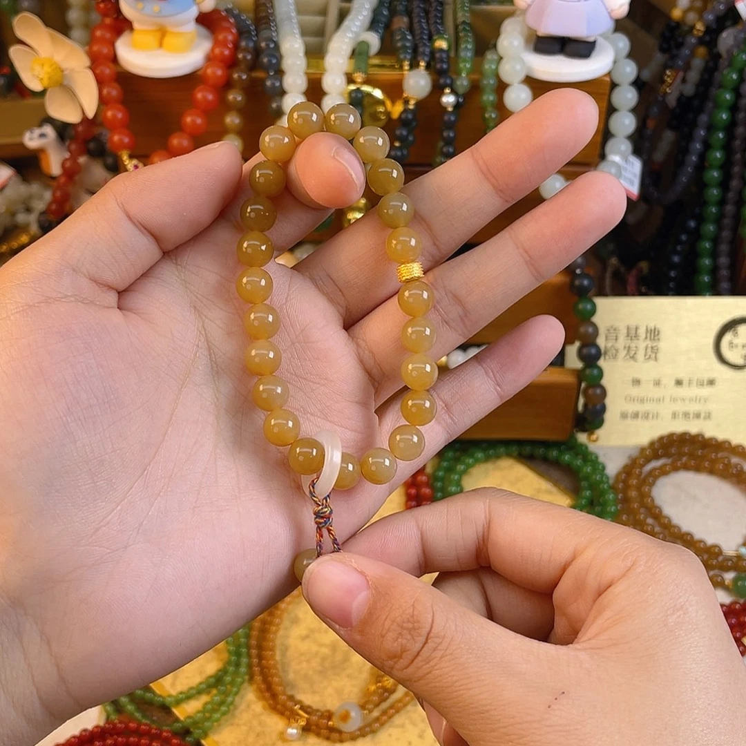 和田玉单圈手串未镶嵌