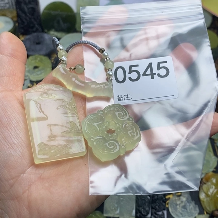 蛇纹石玉颈饰合金迪****ᐛ