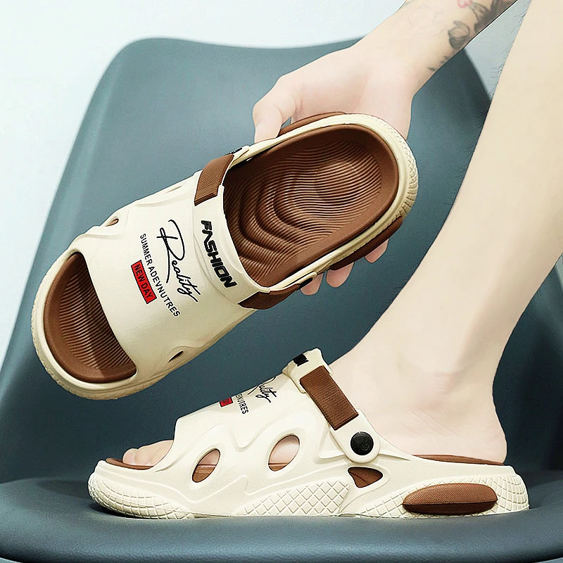 男士凉鞋2025新款夏季外穿防滑拖鞋开车两用户外踩屎感沙滩鞋