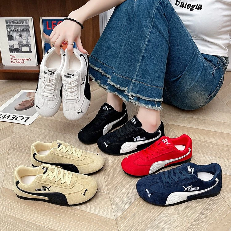 【退货补运费】爆款德训鞋女秋新款透气百搭轻便休闲鞋子女潮流6725