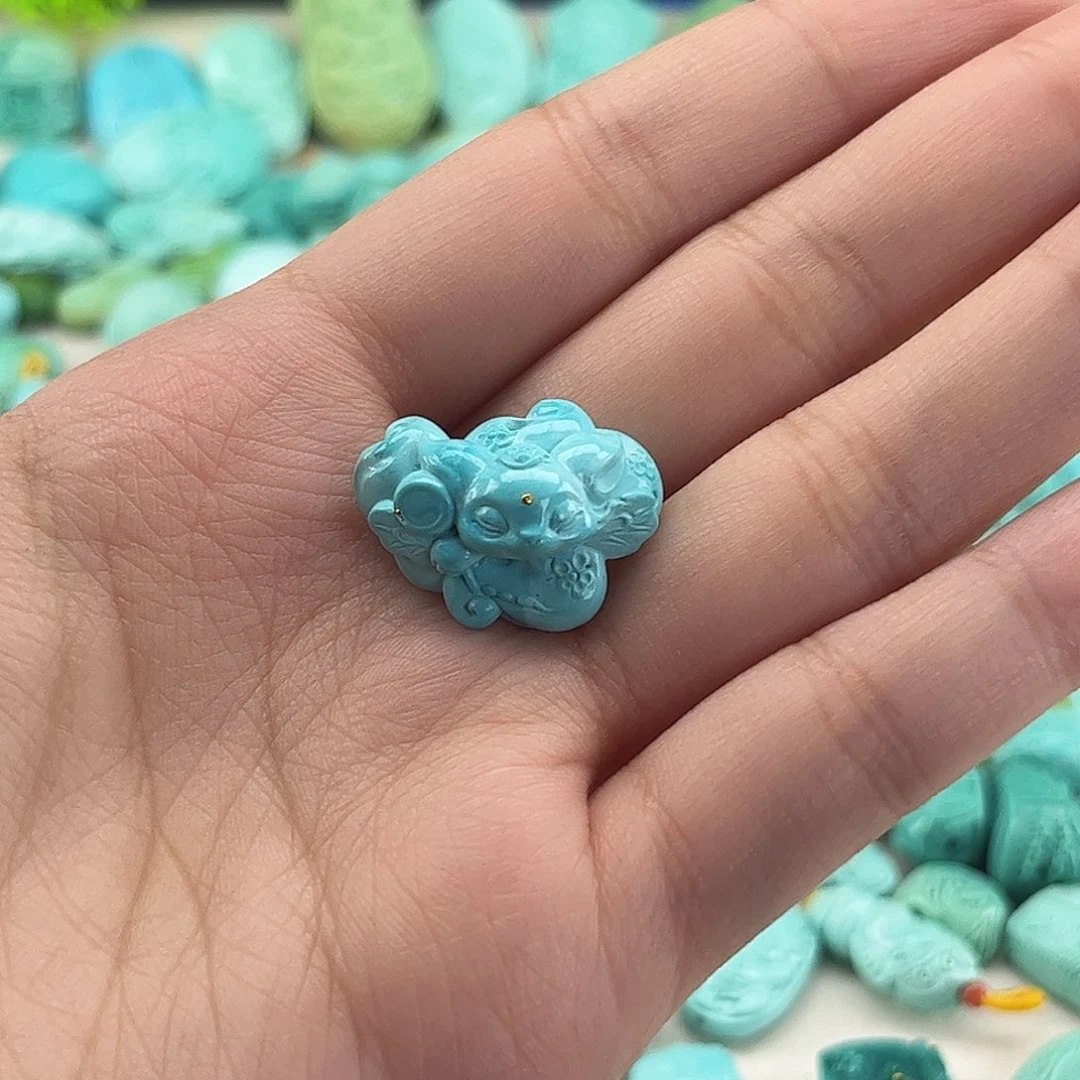 绿松石未镶嵌吊坠(不含链)