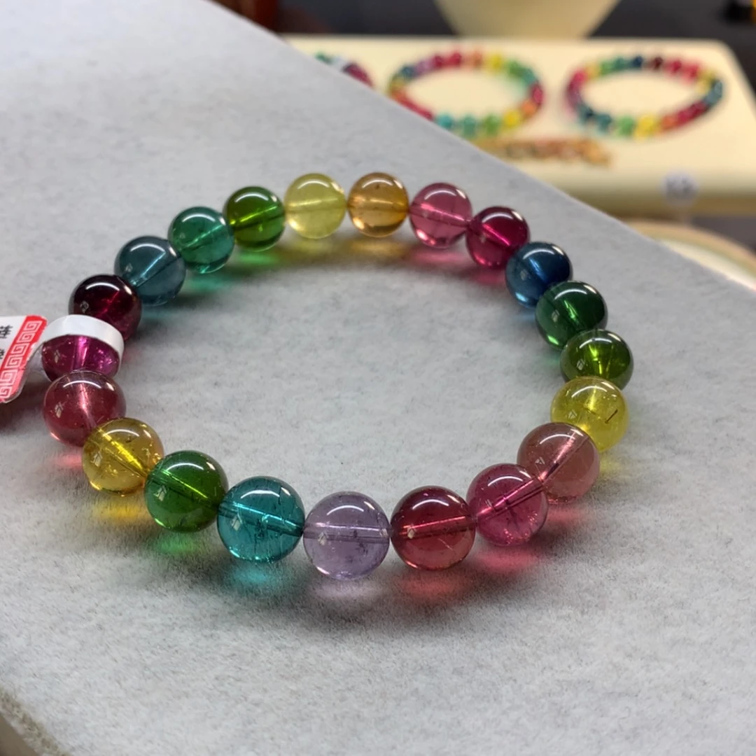 【闪购商品】未镶嵌手链碧玺艳丽色标单圈9.2