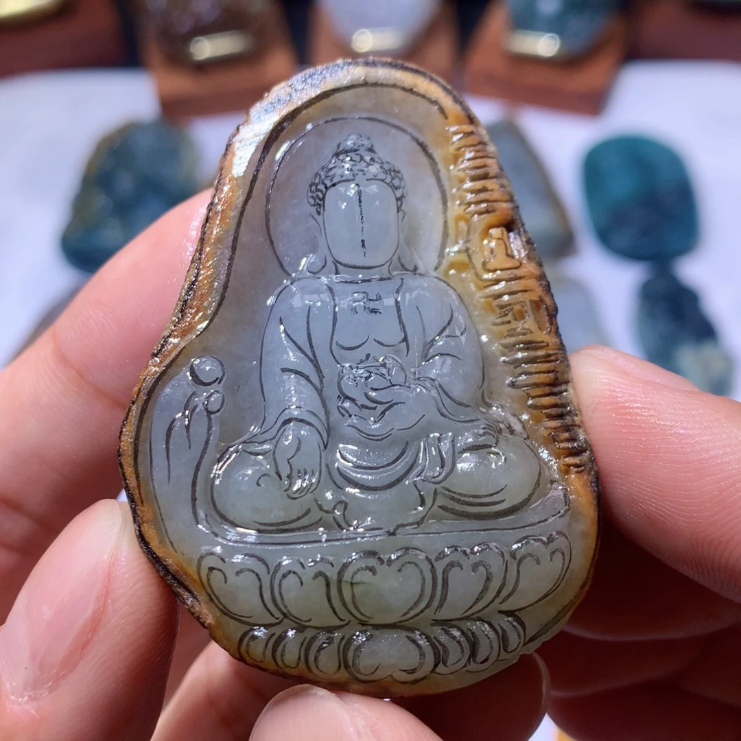 _***╲定制翡翠未镶嵌阿弥陀佛