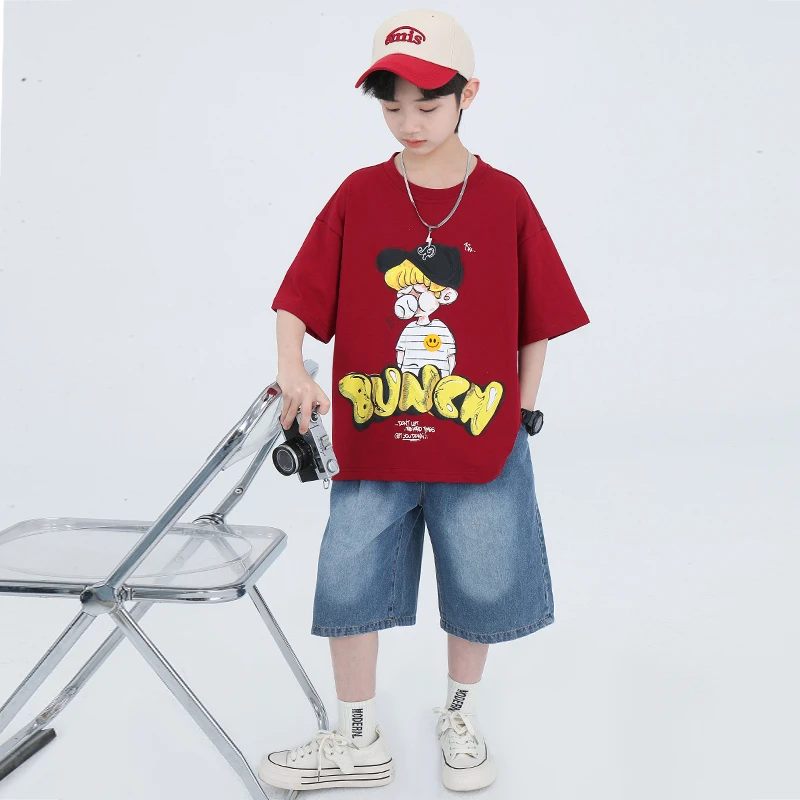 男童夏装两件套新款夏季时髦中大儿童夏款短袖炸街BF141