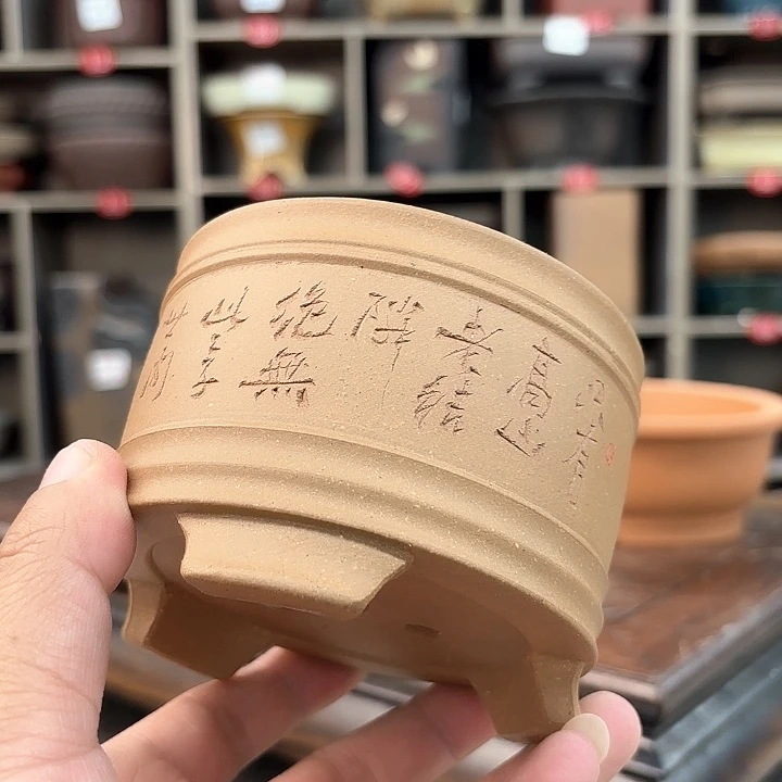 紫砂花盆紫砂的颜色很好看