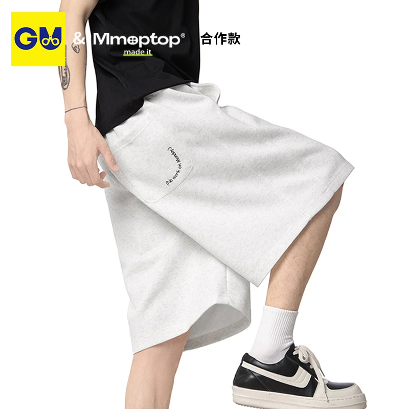 GU联名Mmoptop夏季爆款透气直筒短裤男士美式户外运动休闲五分裤