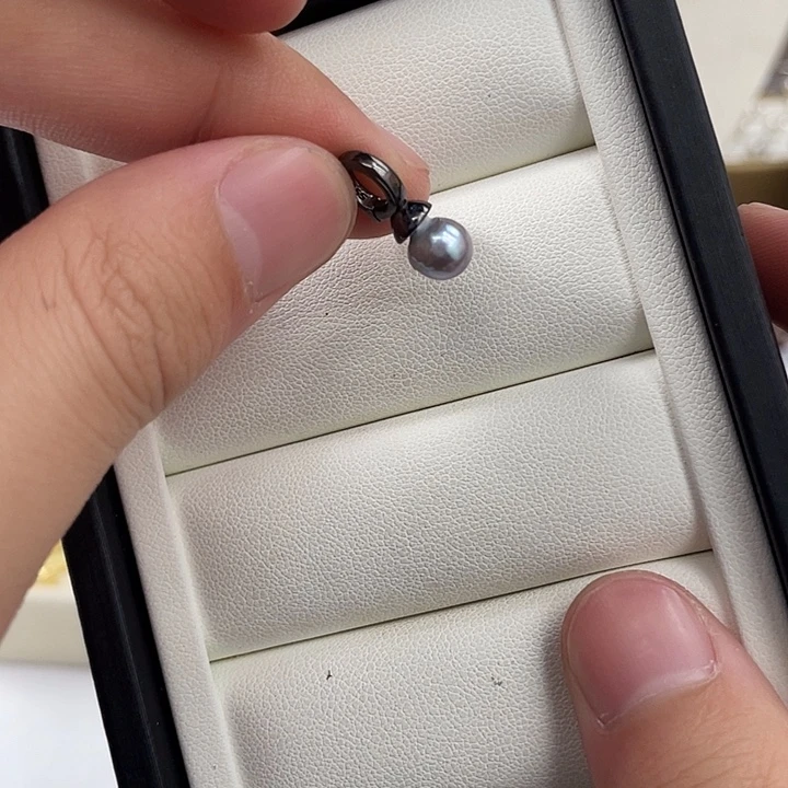 吊坠(不含链)银S925镶嵌海水珍珠