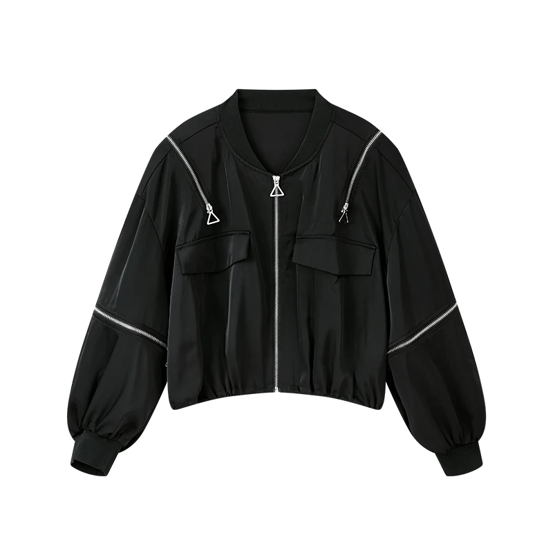 【尚雅专属】时尚设计感短外套美式工装风上衣女S3209