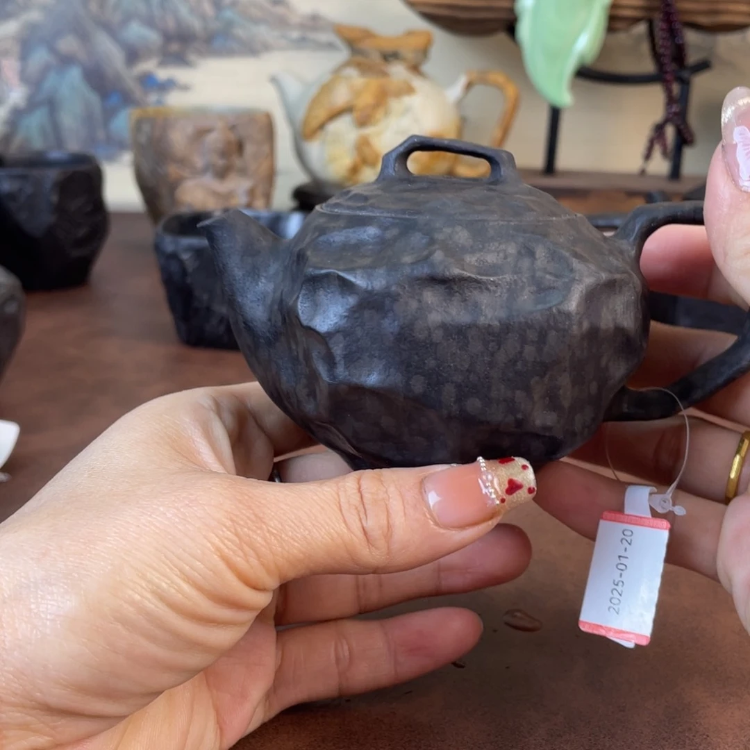 幸*福冰碛岩手凿随形茶具