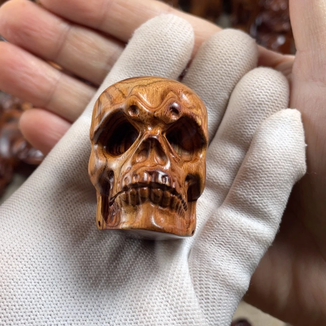 老***n黄花梨/降香黄檀骷髅把件