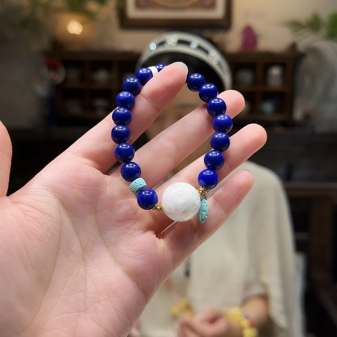 青金石未镶嵌手串9mm