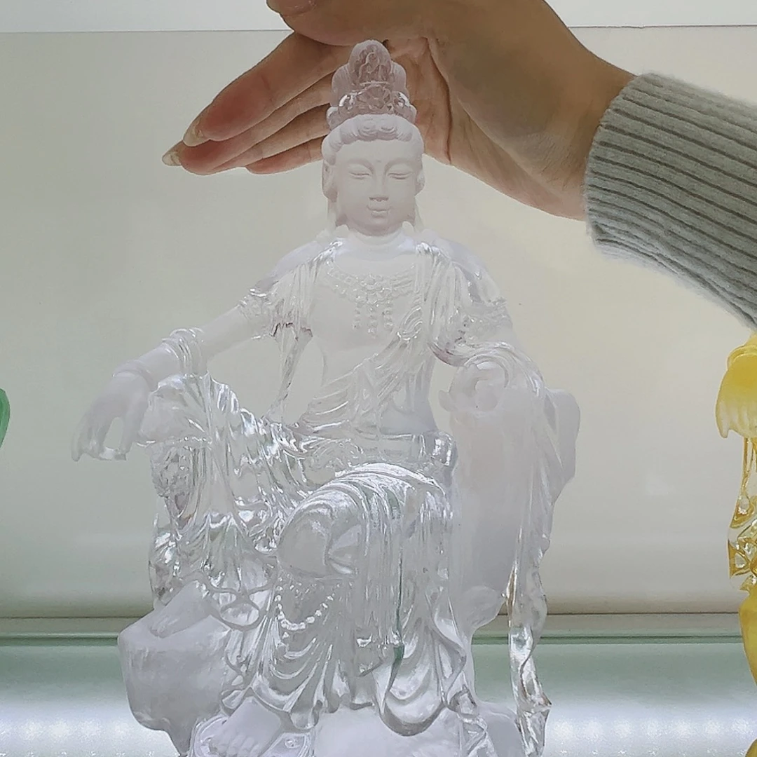 【闪购商品】手工艺品琉璃百**毅观自在菩萨 27cm