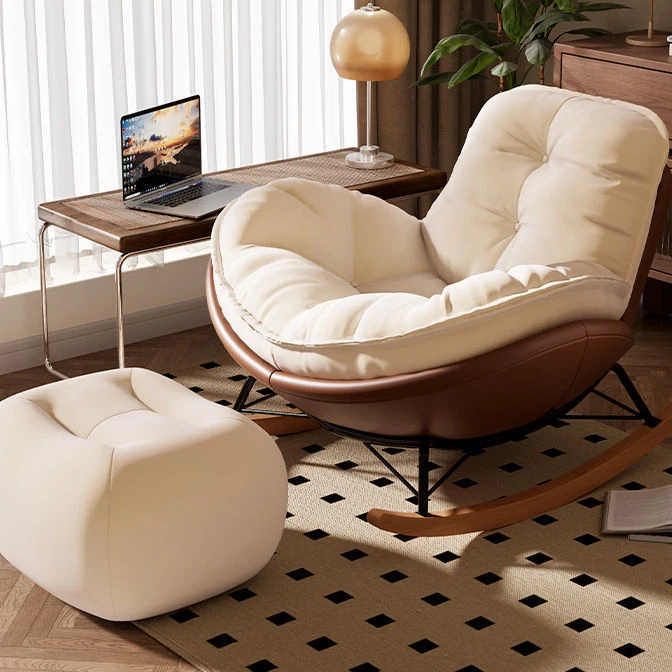 网红企鹅椅摇椅懒人躺椅单人沙发舒适躺椅客厅卧室家用室内休闲椅