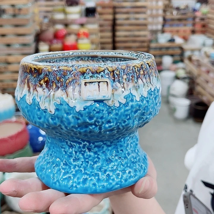 有孔，凑10元包邮陶瓷花盆发货！