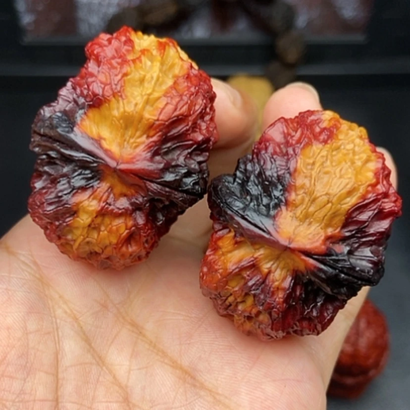 【闪购商品】文玩核桃把件44尺七彩麒麟元宝