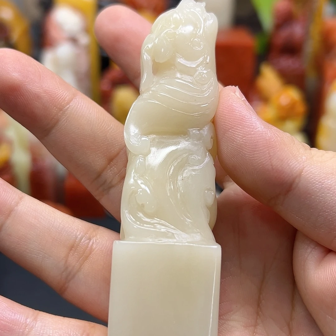 好***音寿山石印石印章雕刻工艺