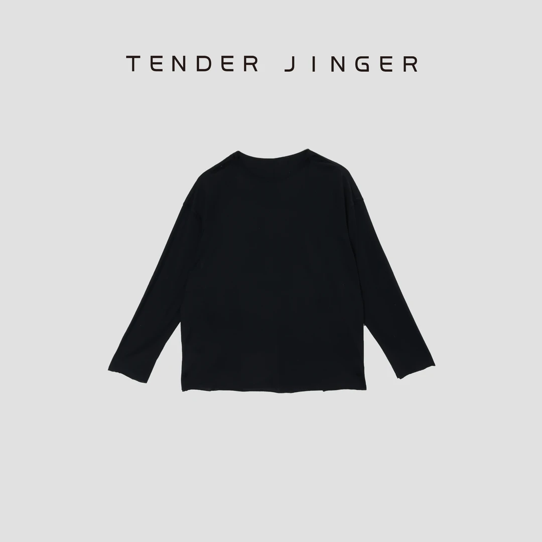 Tender Jinger【黑标】纯色气质羊毛小衫长袖T53JMJ41059