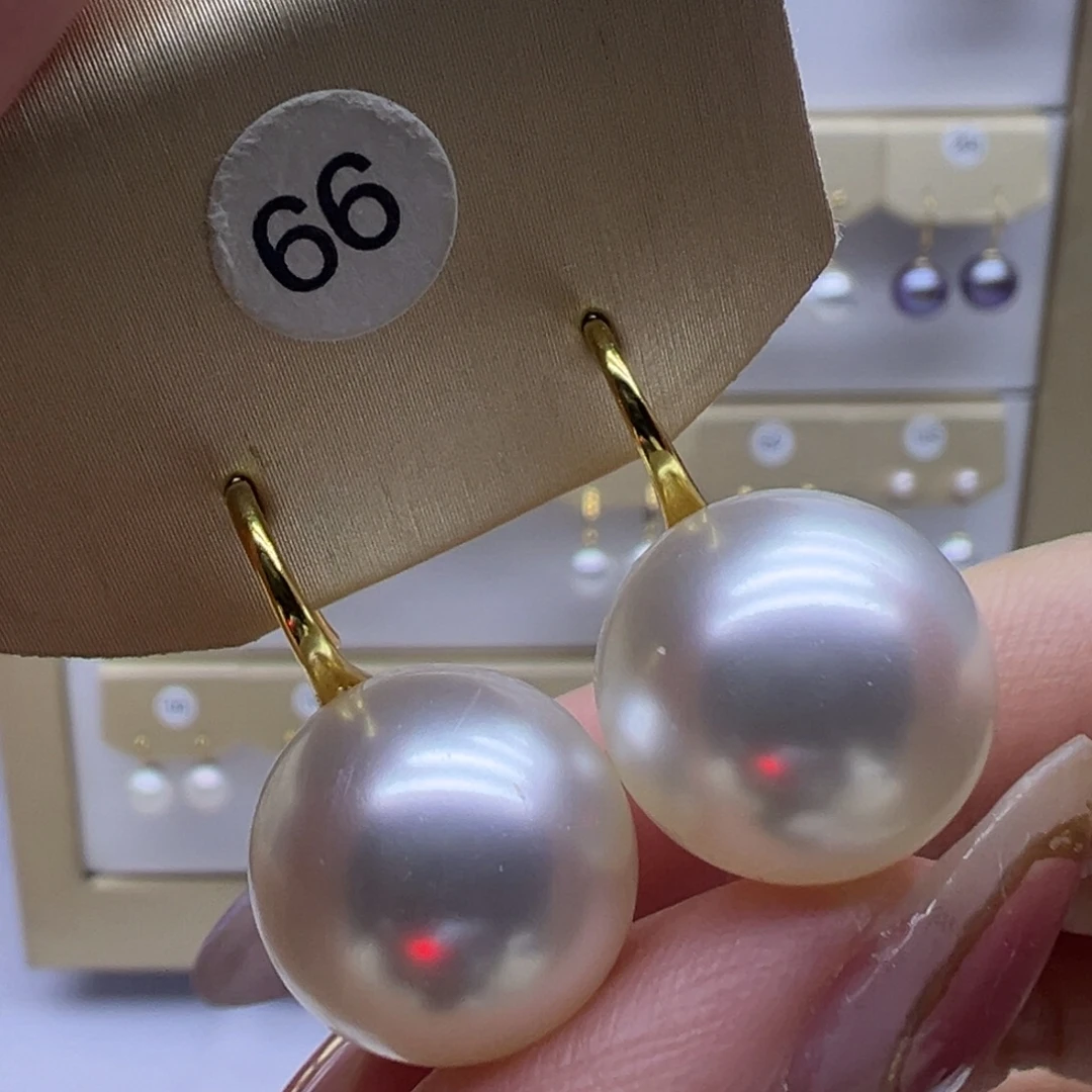 耳饰淡水珍珠18K金镶嵌