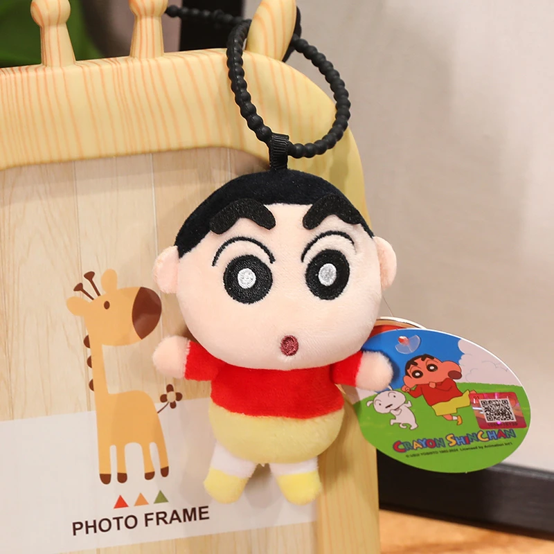 正版蜡笔小新公仔挂件小白毛绒玩具变身玩偶背包包挂饰小娃娃女生