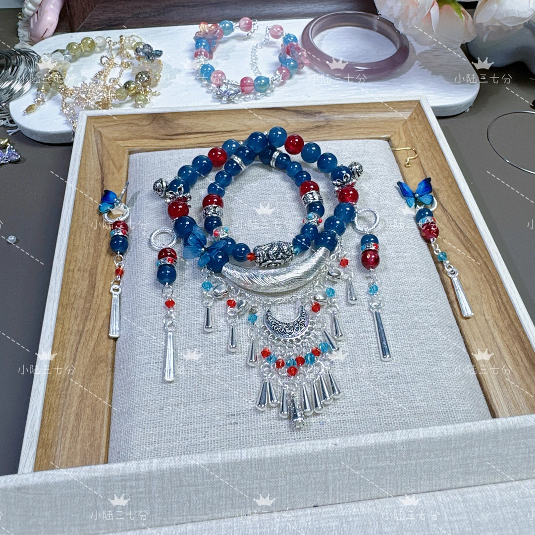 纯铜琉璃手链 【情蛊-沈见青】苗疆民族风印象手链，备注手围哦