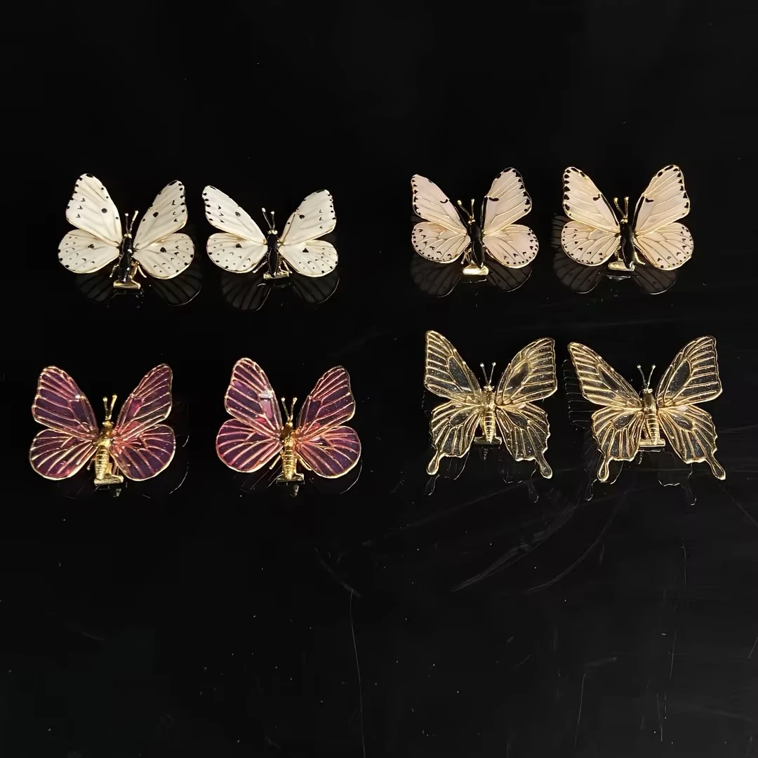 铜合金亚克力耳饰 【Liz璇子中古】蝴蝶耳饰合集